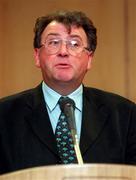 4 March 1998; GAA President Joe McDonagh during a Press conference at the Burlington Hotel in Dublin. Photo by Ray McManus/Sportsfile