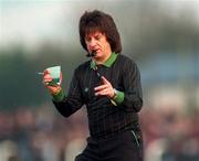 21 January 1996; Referee Joe Woods during the Church and General National Football League match between Wicklow and Limerick at the County Grounds in Aughrim, Co Wicklow. Photo by Ray McManus/Sportsfile