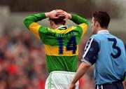 15 March 1998; A dejected John Brennan of Kerry puts his hands on his head after a missed scoring opportunity during the  National Football League, Section C match between Dublin and Kerry at Parnell Park, Dublin. Photo by Brendan Moran/Sportsfile