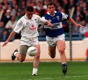 8 June 1997; John McDonald of Kildare in action against Colm Burke of Laois during the Leinster GAA Senior Football Championship Quarter-Final between Laois and Kildare are Croke Park in Dublin. Photo by David Maher/Sportsfile