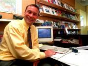 25 Febuary 1998; Pictured is Dublin star Paul Curran at Killester Travel Agency in Dublin. Photo by David Maher/Sportsfile