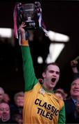 17 March 1998; Corofin captain Ray Silke lifts the Andy Merrigan cup following the All-Ireland Club Football Final between Corofins and Erin's Isle at Croke Park in Dublin. Photo by David Maher/Sportsfile