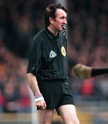 15 February 1998; Referee Willie Barrett during the AIB All-Ireland Club Hurling Championship Semi-Final match between Birr and Clarecastle at Semple Stadium in Thurles Tipperary. Photo by Ray McManus/Sportsfile