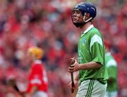 4 June 2000; Brian Geary of Limerick during the Guinness Munster Senior Hurling Championship Semi-Final between Cork and Limerick at Semple Stadium in Thurles, Tipperary. Photo by Ray McManus/Sportsfile