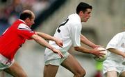 11 June 2000; Dermot Earley of Kildare in action against Stephen Melia of Louth during the Bank of Ireland Leinster Senior Football Championship Quarter-Final match between Kildare and Louth at Croke Park in Dublin. Photo by Brendan Moran/Sportsfile