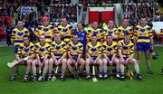 11 June 2000; The Clare team prior to the Guinness Munster Senior Hurling Championship Semi-Final match between Tipperary and Clare at Páirc Ui Chaoimh in Cork. Photo by Ray McManus/Sportsfile