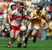 25 June 2000; Patrick Bradley of Derry during the Bank of Ireland Ulster Senior Football Championship Semi-Final match between Antrim and Derry at Casement Park in Belfast, Antrim. Photo by David Maher/Sportsfile