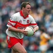 2 July 2000; Dermot Heaney of Derry during the Bank of Ireland Ulster Senior Football Championship Semi-Final Replay between Antrim and Derry at Casement Park in Belfast, Antrim. Photo by Aoife Rice/Sportsfile
