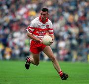 2 July 2000; Eamon Burns of Derry during the Bank of Ireland Ulster Senior Football Championship Semi-Final Replay between Antrim and Derry at Casement Park in Belfast, Antrim. Photo by Aoife Rice/Sportsfile