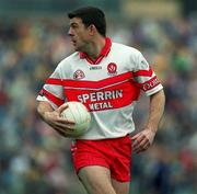 2 July 2000; Enda Gormley of Derry during the Bank of Ireland Ulster Senior Football Championship Semi-Final Replay between Antrim and Derry at Casement Park in Belfast, Antrim. Photo by Aoife Rice/Sportsfile