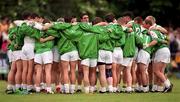 4 June 2000; The London team huddle prior to the Bank of Ireland Connacht Senior Football Championship Quarter-Final match between London and Roscommon at Emerald GAA Grounds in Ruislip, England. Photo by Aoife Rice/Sportsfile