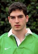 21 May 2000; Mark Canning of Ireland during an Ireland Schools Rugby Squad Portrait Session at Deer Park Golf Club in Howth, Dublin. Photo by Brendan Moran/Sportsfile