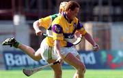 18 June 2000; Rod Guiney of Wexford in action against Paudie Mulhare of Offaly during the Guinness Leinster Senior Hurling Championship Semi-Final match between Offaly and Wexford at Croke Park in Dublin. Photo by Aoife Rice/Sportsfile