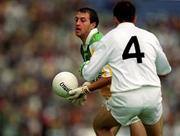 25 June 2000; Roy Malone of Offaly in action against Derek Maher of Kildare during the Bank of Ireland Leinster Senior Football Championship Semi-Final match between Kildare and Offaly at Croke Park in Dublin. Photo by Ray McManus/Sportsfile