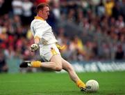 2 July 2000; Sean McGreevy of Antrim during the Bank of Ireland Ulster Senior Football Championship Semi-Final Replay between Antrim and Derry at Casement Park in Belfast, Antrim. Photo by Aoife Rice/Sportsfile