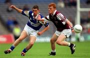 25 June 2000; Alan Lambdon of Westmeath in action against Benny O'Connell of Laois during the Leinster Minor Football Championship Semi-Final match between Westmeath and Laois at Croke Park in Dublin. Photo by Ray McManus/Sportsfile