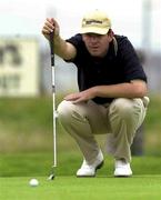 30 June 2000; Rolf Muntz of the Netherlands lines up a putt on the 18th green during the second day of the Murphy's Irish Open Golf Championship at Ballybunion Golf Club in Kerry. Photo by Brendan Moran/Sportsfile