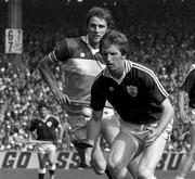 6 September 1981; Bernie Forde of Galway in action against Eugene Coughlan of Offaly during the All-Ireland Senior Hurling Championship Final match between Offaly and Galway at Croke Park in Dublin. Photo by Connolly Collection/Sportsfile