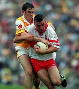 2 July 2000; Eamon Burns of Derry during the Bank of Ireland Ulster Senior Football Championship Semi-Final Replay between Antrim and Derry at Casement Park in Belfast, Antrim. Photo by Aoife Rice/Sportsfile
