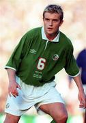 30 May 2000; Steve Finnan of Republic of Ireland during the International Friendly match between Republic of Ireland and Scotland at Lansdowne Road in Dublin. Photo by David Maher/Sportsfile