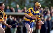 28 May 2000; Niall Gilligan of Clare in action against Eamonn Kennedy of Kilkenny during the Senior Hurling Challenge match between Kilkenny and Clare at Young Ireland's GAA Grounds in Kilkenny. Photo by Ray McManus/Sportsfile
