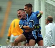 2 July 2000; Dublin's Declan Lally, left, congratulates Sean Breheny after he (Breheny) scored a goal against Meath. Dublin v Meath, Leinster Minor Football Championship, Croke Park, Dublin. Picture credit; Ray Lohan/SPORTSFILE