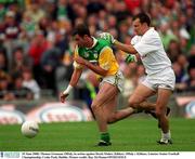 25 June 2000; Thomas Grennan, Offaly, in action against Derek Maher, Kildare. Offaly v Kildare, Leinster Senior Football Championship, Croke Park, Dublin. Picture credit; Ray McManus/SPORTSFILE