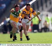 18 June 2000; Jason Lawlor, Wexford, in action against Johnny Pilkington, Offaly. Wexford v Offaly, Leinster Senior Hurling Championship Semi Final, Croke Park, Dublin.   Picture credit; Ray McManus/SPORTSFILE