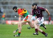 20 April 2008; Karl English, Carlow, in action against Greg Gavin, Westmeath. Allianz National Hurling League, Division 2 Final, Carlow v Westmeath, Gaelic Grounds, Limerick. Picture credit: Stephen McCarthy / SPORTSFILE *** Local Caption ***