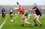20 April 2008; Damien Roberts, Carlow, in action against Paul Greville, Westmeath. Allianz National Hurling League, Division 2 Final, Carlow v Westmeath, Gaelic Grounds, Limerick. Picture credit: Stephen McCarthy / SPORTSFILE *** Local Caption ***
