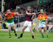 20 April 2008; Darren McCormack, Westmeath, in action against Damien Roberts, Carlow. Allianz National Hurling League, Division 2 Final, Carlow v Westmeath, Gaelic Grounds, Limerick. Picture credit: Stephen McCarthy / SPORTSFILE *** Local Caption ***