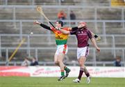 20 April 2008; Brian Connaughton, Westmeath, in action against James Hickey, Carlow. Allianz National Hurling League, Division 2 Final, Carlow v Westmeath, Gaelic Grounds, Limerick. Picture credit: Stephen McCarthy / SPORTSFILE *** Local Caption ***