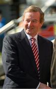 6 April 2015; An Taoiseach Enda Kenny T.D. on arrival before the start of the days racing. Fairyhouse Easter Festival, Fairyhouse, Co. Meath. Picture credit: Pat Murphy / SPORTSFILE