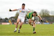 5 April 2015; Mark Griffin, Kerry, in action against Darren McCurry, Tyrone. Allianz Football League, Division 1, Round 7, Tyrone v Kerry. Healy Park, Omagh, Co. Tyrone. Picture credit: Stephen McCarthy / SPORTSFILE