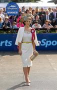 6 April 2015; Ciara Murphy from Dunboyne, Co. Meath, winner of the Carton House Most Stylish Lady competition. Fairyhouse Easter Festival, Fairyhouse, Co. Meath. Picture credit: Pat Murphy / SPORTSFILE
