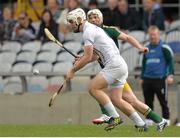 4 April 2015; Martin Fitzgerald, Kildare, in action against James Toher, Meath. Allianz Hurling League Division 2B Final, Kildare v Meath. Cusack Park, Mullingar, Co. Westmeath. Picture credit: Piaras Ó Mídheach / SPORTSFILE