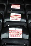 26 April 2008; A general view of a seats reserved for members of the Kilkenny County Board. Camogie National League Divison 1 Final, Galway v Kilkenny, Nowlan Park, Co. Kilkenny. Picture credit: Stephen McCarthy / SPORTSFILE  *** Local Caption ***
