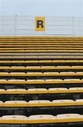 26 April 2008; A general view of empty seating at Nowlan Park with the letter R indicating the block of seats. Camogie National League Divison 1 Final, Galway v Kilkenny, Nowlan Park, Co. Kilkenny. Picture credit: Stephen McCarthy / SPORTSFILE  *** Local Caption ***