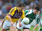 27 April 2008; Ciaran Long, Wexford, in action against Declan O'Reilly, Fermanagh. Allianz National Football League, Division 3 Final, Wexford v Fermanagh, Parnell Park, Dublin. Picture credit: Brian Lawless / SPORTSFILE *** Local Caption ***
