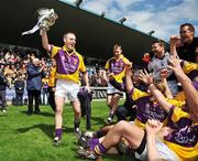 27 April 2008; Wexford captain Colm Morris celebrates with the cup. Allianz National Football League, Division 3 Final, Wexford v Fermanagh, Parnell Park, Dublin. Picture credit: Brian Lawless / SPORTSFILE *** Local Caption ***