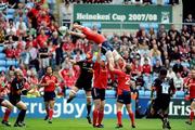 27 April 2008; Munster's Paul O'Connell sees the ball drop through his hands during the opening minute of the game. Heineken Cup Semi-Final, Saracens v Munster, Ricoh Arena, Coventry, England. Picture credit: Stephen McCarthy / SPORTSFILE *** Local Caption ***