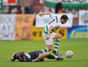 27 April 2008; Aidan Price, Shamrock Rovers, in action against Mark Quigley, St Patrick’s Athletic. eircom league Premier Division, Shamrock Rovers v St Patrick’s Athletic, Tolka Park, Dublin. Picture credit: David Maher / SPORTSFILE *** Local Caption ***
