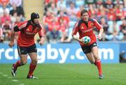 27 April 2008; Ronan O'Gara, right, and Denis Leamy, Munster. Heineken Cup Semi-Final, Saracens v Munster, Ricoh Arena, Coventry, England. Picture credit: Stephen McCarthy / SPORTSFILE *** Local Caption ***