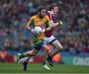 17 March 2015; Micheal Lundy, Corofin, in action against Brendan Rodgers, Slaughtneil. AIB GAA Football All-Ireland Senior Club Championship Final, Corofin, Co Galway, v Slaughtneil, Co Derry. Croke Park, Dublin. Picture credit: Ray McManus / SPORTSFILE