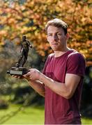 9 April 2015; David McMillan, Dundalk FC, with the SSE Airtricity League SWAI Player of the Month Award for March 2015. Merrion Square, Dublin. Picture credit: Pat Murphy / SPORTSFILE