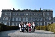 9 April 2015; The Women’s Gaelic Players Association presented its first ever third-level scholarships today at Carton House. A total of 12 scholarships have been awarded to third-level students who are also inter-county Camogie and Ladies Football players. The scholarship support represents a step forward by the WGPA, which was launched in January this year and now has 700 members. Pictured at the announcement are, back row, from left, Westmeath camogie player Julie McLoughlin, Kildare ladies footballer Mikaela McKenna, Derry camogie player Karen Kielt, Limerick camogie player Judith Mulcahy, Laois dual player Laurie Marie Maher, Mayo ladies footballer Sarah Tierney and Donegal ladies footballer Kate Keaney, and front row, from left, Offaly dual player Sinead Daly, Sligo ladies footballer Grainne O’Loughlin and Donegal ladies footballer Emer Gallagher. Carton House, Maynooth, Co. Kildare. Picture credit: Ramsey Cardy / SPORTSFILE