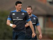 10 April 2015; Leinster's Ben Marshall, left, and Michael Bent, in action during squad training. Leinster Rugby Squad Training. Rosemount, UCD, Dublin. Picture credit: Piaras Ó Mídheach / SPORTSFILE