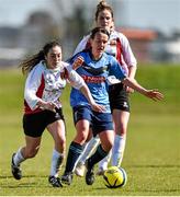 11 April 2015; Amy O'Connor, UCC, in action against Ciara Grant, UCD. WSCAI Intervarsities Cup Final, UCD v UCC, Waterford IT, Waterford. Picture credit: Matt Browne / SPORTSFILE