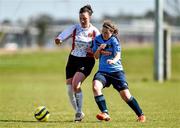 11 April 2015; Norma Healy, UCC, in action against Orlagh Nolan, UCD. WSCAI Intervarsities Cup Final, UCD v UCC, Waterford IT, Waterford. Picture credit: Matt Browne / SPORTSFILE
