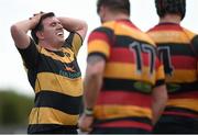 11 April 2015; Hugh McGrath, Young Munster, reacts after victory over Lansdowne. Ulster Bank League, Division 1A, Young Munster v Lansdowne. Tom Clifford Park, Limerick. Picture credit: Diarmuid Greene / SPORTSFILE